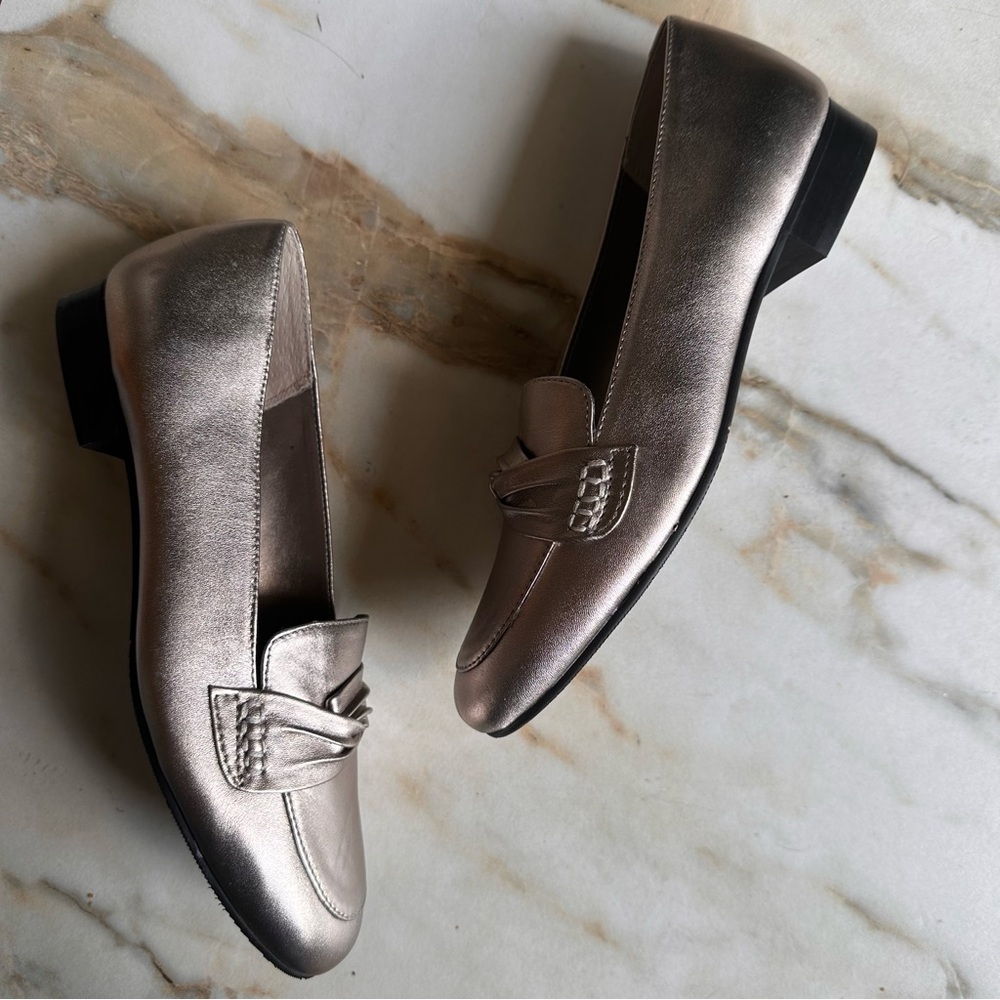 Array Metallic Slip On Loafers NEW